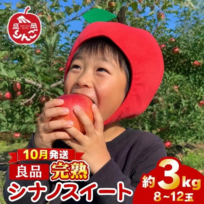期間限定 贈答用 シナノスイート 3kg(8~12玉)＜10月発送＞ りんご シナノスイート 田村ふぁーむtamura011