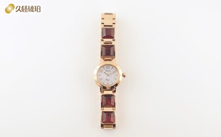 久慈産琥珀使用　ソーラーパワーウォッチ（Sサイズ：手首まわり約16cm）