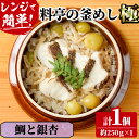 【ふるさと納税】料亭の釜めし・極＜鯛と銀杏＞(約250g×1)釜飯 料亭 惣菜 時短 お取り寄せ グルメ 冷凍 レンジアップ【TW-5】【魚甚閣 常若】