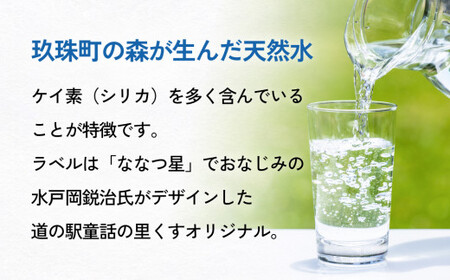 森の天然水 525ml×48本（2ケース） 天然水 軟水 ミネラルウォーター 飲料水 525ml 水 美容 備蓄 防災 大分県 玖珠町 シリカ ケイ素 森 ななつ星 デザイン 水戸岡鋭治 道の駅 童話