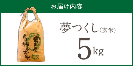 【2026年10月より順次発送】福岡県産ブランド米夢つくし 玄米 5kg【令和8年産 新米】 _ 夢つくし 5kg 1回 福岡県産 久留米産 ブランド米 品種 艷やか 光沢 やわらかい 食感 米 ご飯