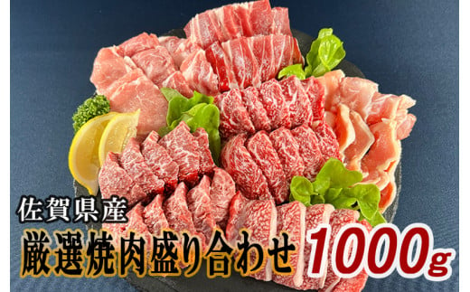 佐賀県産厳選6種焼肉盛り合わせ　1000ｇ（2～3人前） J1049