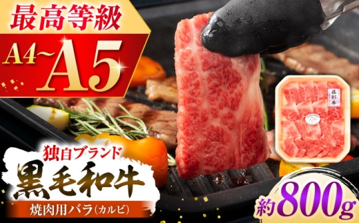 くまもと黒毛和牛「藤彩牛」バラ(カルビ)焼き肉用 約800g /  黒毛和牛 牛肉 冷凍 肉 にく 熊本県 菊陽町 バラ カルビ 和牛 【株式会社フジチク】[BHAD123]