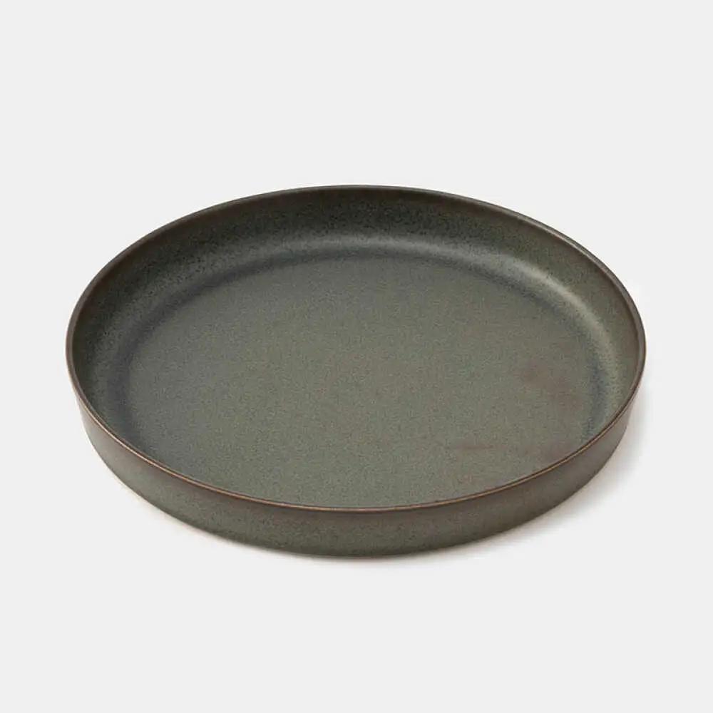【波佐見焼】zen to 吉田愛 カレー皿「plate 245」 グレー・ブラック 2枚セット【西海陶器】[OA532]