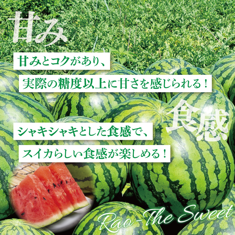 【先行予約 6月中旬から順次配送】すいか 羅皇 ザ・スイート 3L（1玉入り）【果物 甘い スイカ　西瓜 茨城県 阿見町産】(76-02)