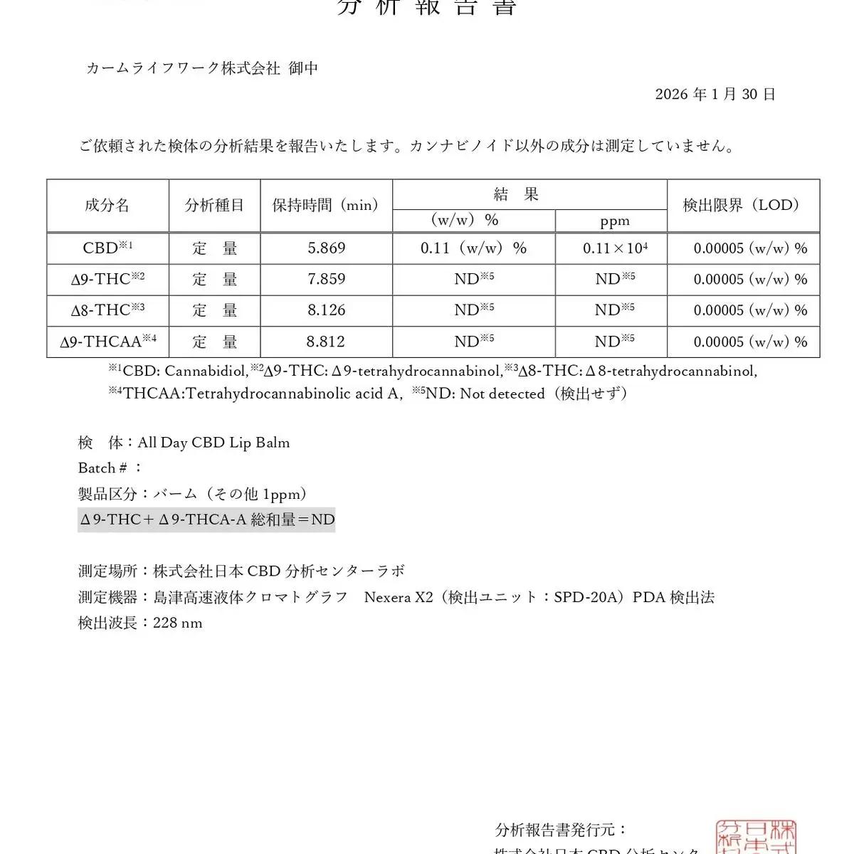 ＆ChillingオールデイCBDリップバーム　リップクリーム/リップケア/紫外線対策/日焼け対策/唇/肌荒れ/乾燥肌