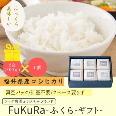 ふるさと納税 小浜市 農家直送　福井県産こしひかり　FukuRa(ふくら)　真空パック2合×6袋 精米【箱入りギフト】