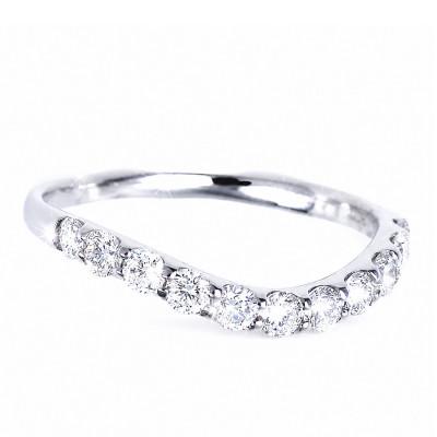 ふるさと納税 山梨県 プラチナウェーブダイヤモンドリング 0.50CT R3609DI-P2 #11