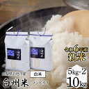 【ふるさと納税】 【令和6年産新米】山梨県北杜市産白州米コシヒカリ（白米）10kg ふるさと納税 10kg 白米5kg×2袋 コシヒカリ 人気 おすすめ 新築祝い プレゼント 内祝い 贈り物 お祝い 母の日 父の日 敬老の日 山梨県 富士河口湖町 送料無料 FCW003