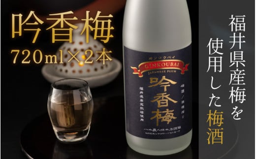 
福井県産梅を使用した梅酒　吟香梅(720ml×2本) [A-008036]
