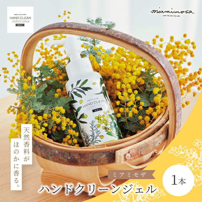 【ふるさと納税】【 ミアミモザ 】ミアミモザ ハンドクリーンジェル 100ml 1本 天然香料 が ほのかに香る ギフト プレゼント 贈答 贈り物 美容 コスメ スキンケアジェル エタノール ヒアルロン酸 天然香料 天然アロマ 高知県 高知 四万十市 四万十 しまんと 送料無料 26-67