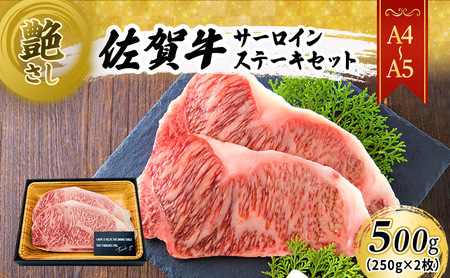 佐賀牛 サーロインステーキ 艶さし 佐賀牛【500g(250g×2枚)】【A4〜A5】
