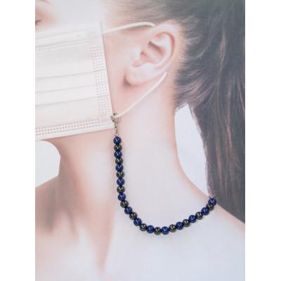 ふるさと納税 和泉市 《いずみパール》 コットンパールマスクホルダーネックレス&メガネ留め&ポーチ付きブラック&ネイビー |  | 01