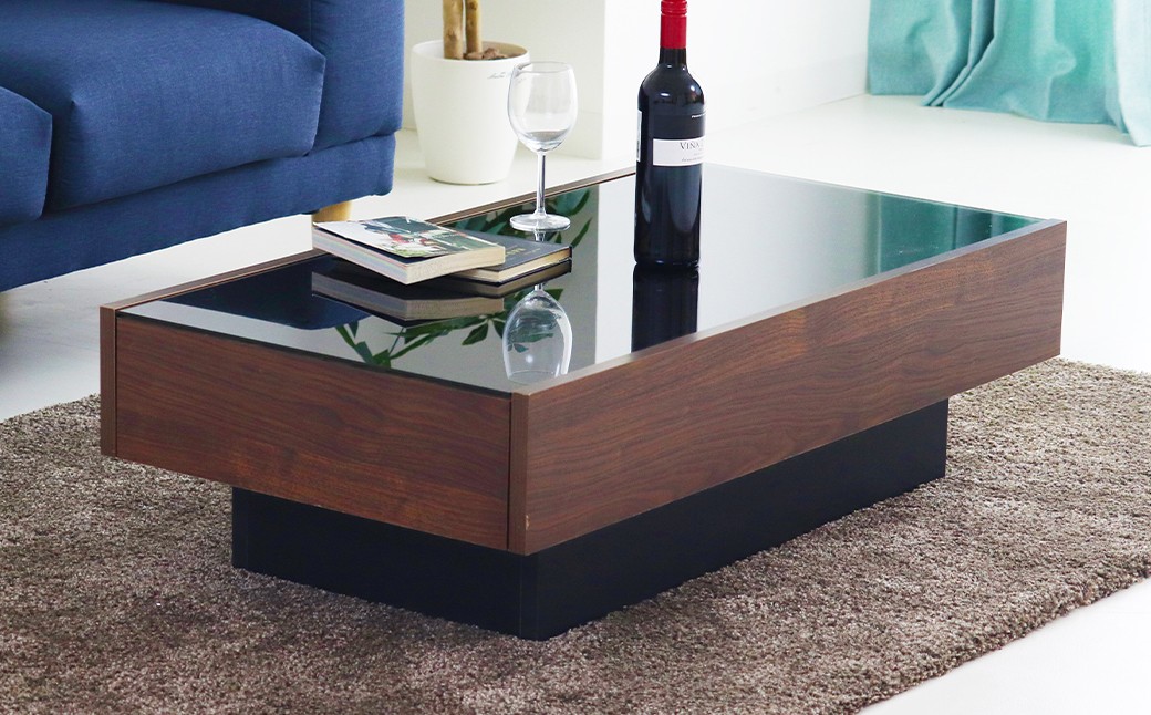 ルキア105センターテーブル WH・BR・GY