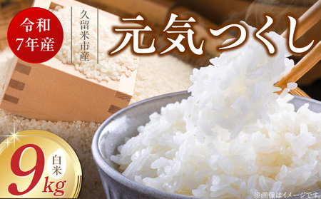 【令和7年産 新米】福岡県産ブランド米元気つくし 白米 9kg_元気つくし 白米 内容量 9kg 福岡県産 ブランド米 精米 鮮度抜群 新鮮 福岡生まれ 品種 香り豊か ふっくら 食感 ご飯 白ご飯 おにぎり 弁当 お米 食品 お取り寄せ 九州 久留米産 福岡県 久留米市 送料無料_Gr070