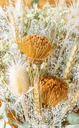 【スワッグ】ドライフラワーブーケ イエロー