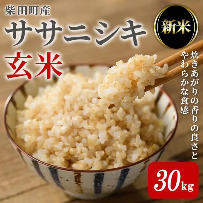 ＜先行予約！R8年10月中旬から順次発送予定＞【令和8年産 新米】ササニシキ 玄米 30kg 柴田町産 お米 おこめ 米 コメ ご飯 ごはん おにぎり お弁当 【農事組合法人 葉坂希望の郷】sh106