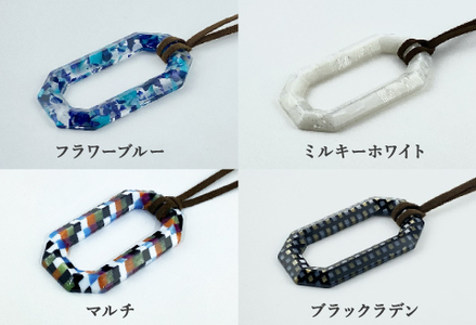 ＜KISSO＞Pendant Glass Holder_Square ホワイトラメ