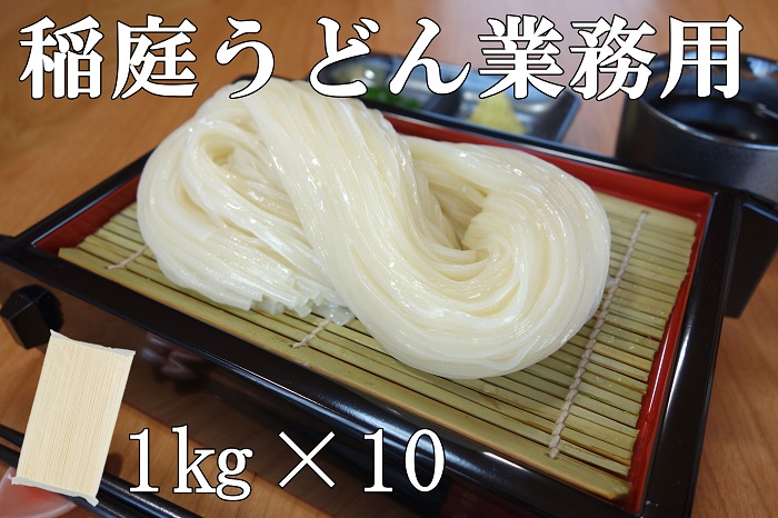 稲庭うどん 業務用１kg×10袋  【(有)稲庭絹女うどん】[D8-02010]