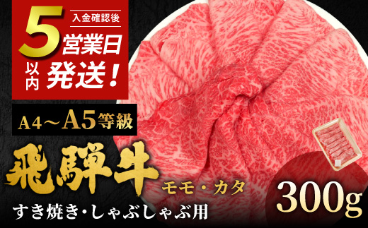 
                  【発送時期が選べる】 飛騨牛 A4~A5等級 もも・かた肉すきしゃぶ用 300g 岐阜県産 A4 A5 すき焼き しゃぶしゃぶ 黒毛和牛 もも モモ かた カタ 赤身 牛肉 牛 国産 お取り寄せ ごちそう 自宅用 和牛 小分け 最短発送 肉のひぐち
                