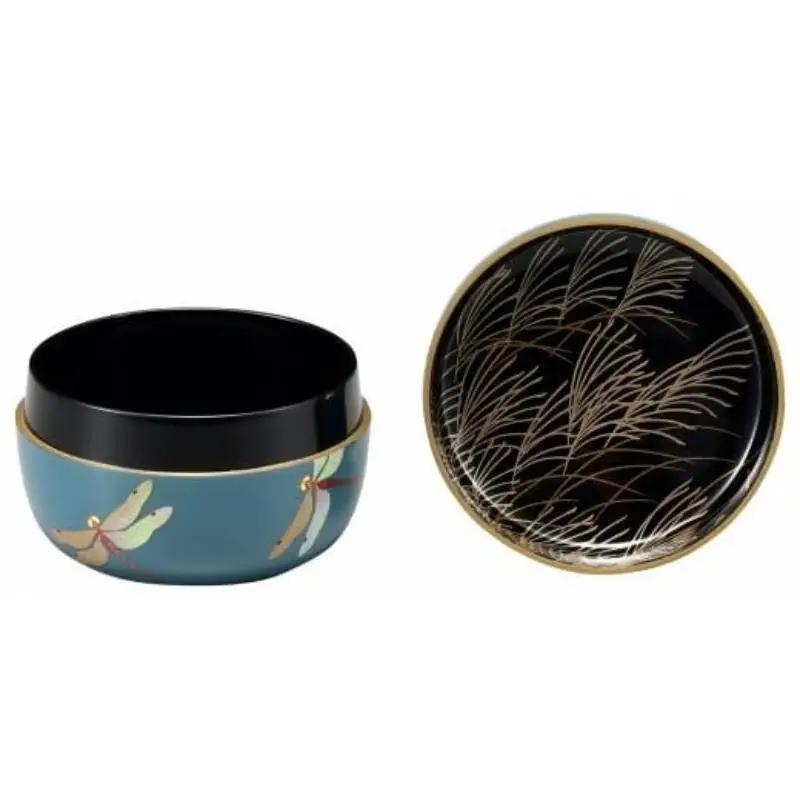 輪島塗　平棗（とんぼ蒔絵） wa013 塗　棗　茶　漆器　漆器