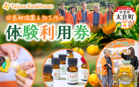 田島柑橘園&加工所の体験利用券(2名)　体験 チケット 利用券 佐賀県 太良町 P122