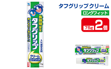 長時間安定タフグリップクリーム 75g×2個 小林製薬 入れ歯安定剤 入れ歯 義歯 オーラルケア 歯 衛生用品 日用品 口腔ケア 口内清潔 歯の健康【CGC】ta591
