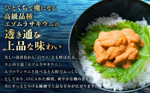 【 特選 】 塩水ウニ 80g （ 北海道産 エゾムラサキウニ ） うに ウニ 雲丹 海鮮 魚介 ウニ丼 うに丼 ミョウバン不使用 海産物 国産 【 2026年6月上旬～9月下旬発送予定 】