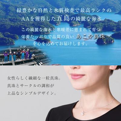 ふるさと納税 島原市 【Marycoco】あこや本真珠 8mm 一粒 パールネックレス サークルモチーフ ケース付 N50 |  | 01