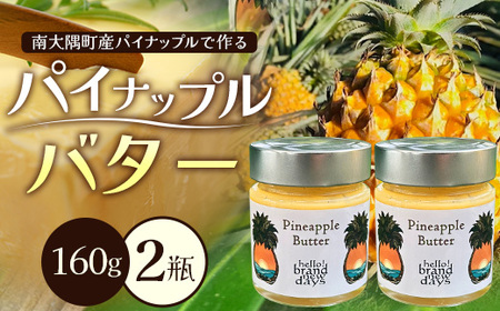 絶品！南大隅町産 【パイナップルバター】約160g× 2瓶 HB-3 ｜パイナップル バター フルーツ ジャム 加工品 スプレッド 国産 南国フルーツ 手作り 鹿児島県 南大隅町 hello! brand new days　