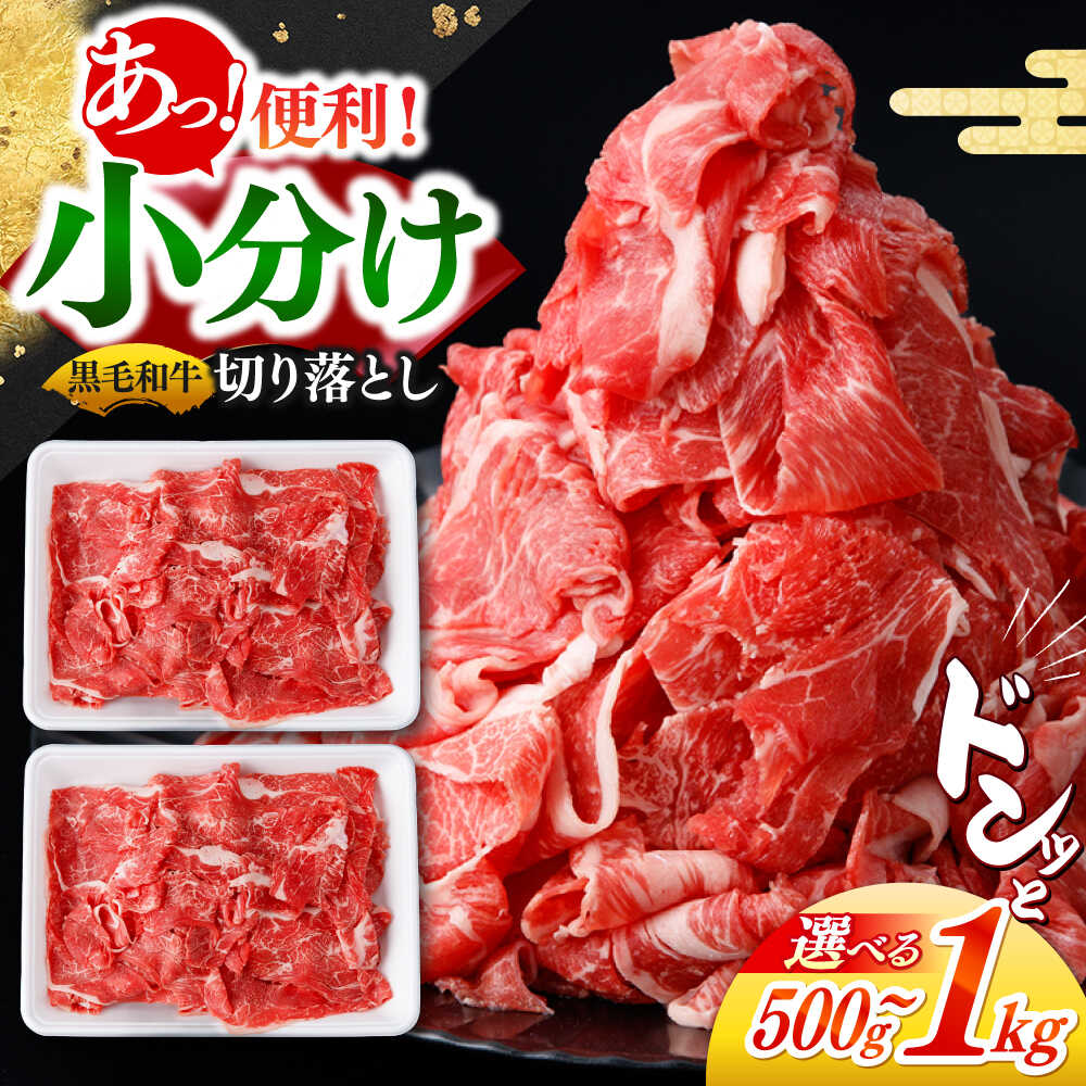 【ふるさと納税】【選べる容量】国産 黒毛和牛 熟成肉 切り落とし 500g or 1kg / 小分け 国産牛 お肉 牛肉 切落し 冷凍 焼肉 すき焼き / 南島原市 / ふるさと企画[SBA094]