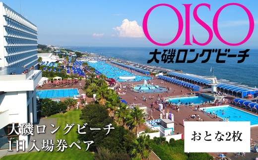 大磯ロングビーチ　1日入場券ペア（おとな2枚）【 プール レジャー 神奈川県 大磯町 施設利用券 大人2人分 1日無料券 期間内サービス 券 施設無料券 ペア招待券 お得セット ビーチ 夏レジャー ペアギフト券 施設入場券 大磯プリンスホテル 】