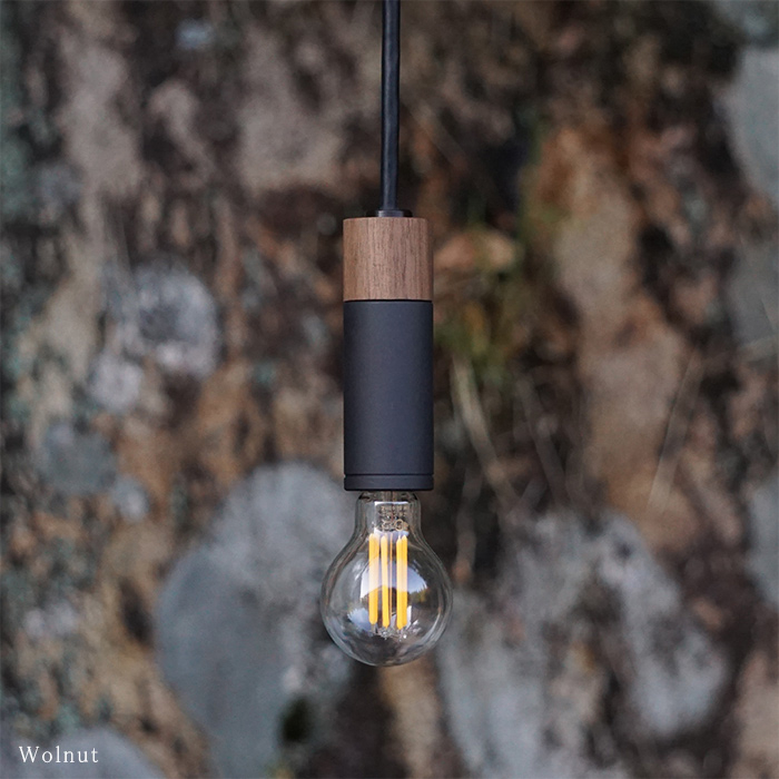 
            CTSH LIGHT. ペンダントライト CIRCLE＜Walnut×パーカーライジング E17＞ 瑞浪市 / ジオニック 照明器具 ソケット 鉄 木製 ブラック [AZBQ067]
          