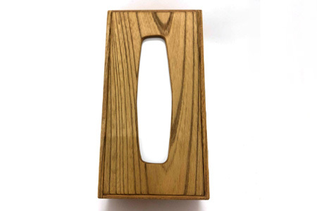 ティッシュケース（ケヤキ）KT-9-3