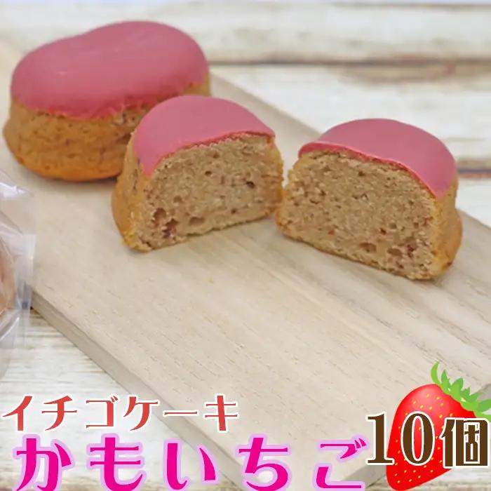 【中島屋菓子店】いちごケーキ「かもいちご」10個入り [0010-0313]