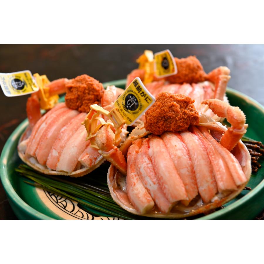 ＜越前 蟹の本陣＞越前甲羅盛り 浜茹で【せいこがに 大】3杯セット90g前後×3 ※甲羅の重さは含みません