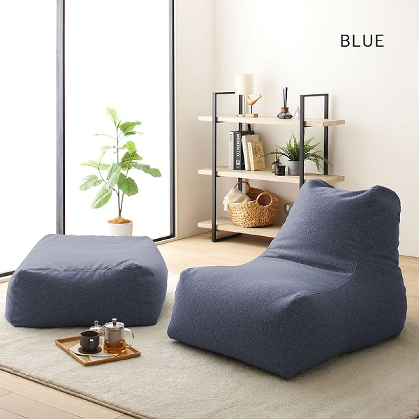 【a045】ビーズソファセット　モック（グレー・モック生地）【配送不可地域：沖縄県、離島】