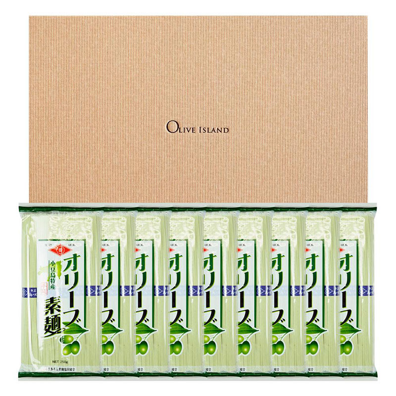 小豆島手延オリーブ素麺 1袋250g(50g×5束) 9袋 紙箱