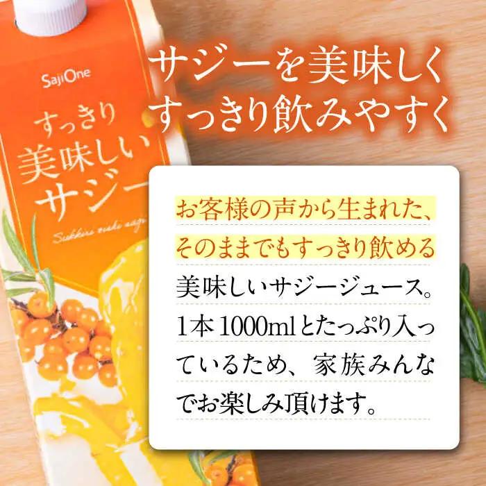 【全3回定期便】すっきり美味しい サジー 1000ml×6本 VAX048 サジージュース