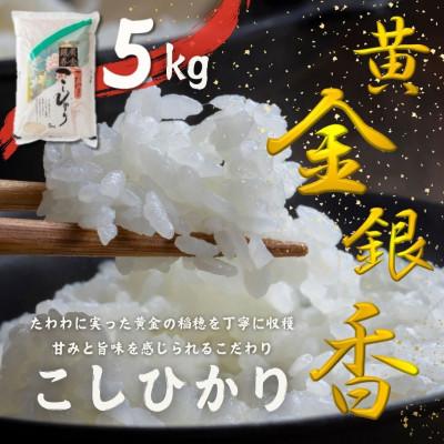 ふるさと納税 矢吹町 令和7年産〜黄金銀香〜〈福島県産〉コシヒカリ5kg(精米)甘みと旨味が感じられるこだわりの米