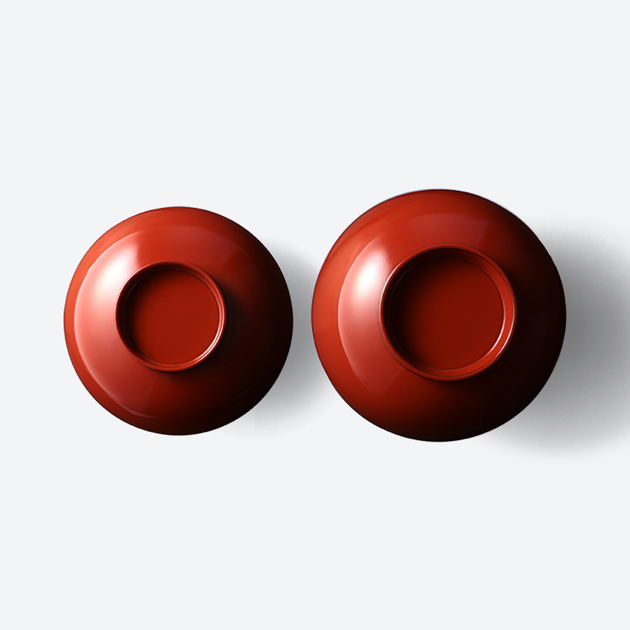 ＜中島忠平漆器店＞福助吸物椀　朱