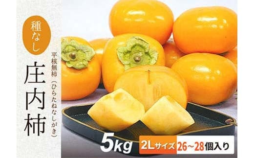 【令和7年先行受付】庄内柿 四郎左衛門 2Lサイズ 約5kg(26～28個) 果物 フルーツ FSY-2103
