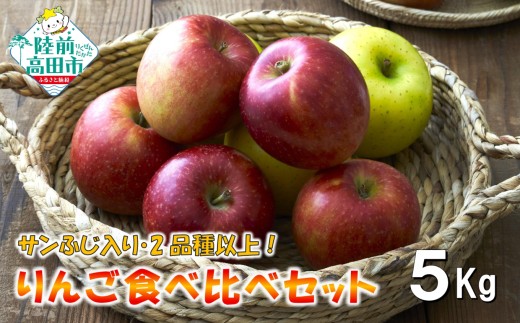 【先行予約】 米崎りんご サンふじ入り2品種以上食べ比べBOX 5kg 【 家庭用 訳あり りんご リンゴ 林檎 果物 フルーツ 旬 食べ比べ 】 RT3047-05
