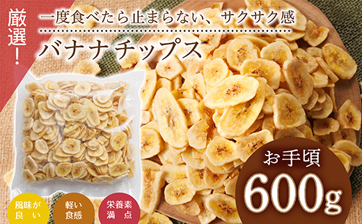 厳選バナナチップス【600g】 ドライフルーツ バナナ 乾燥バナナ チップス 健康 おつまみ おやつ 4V1