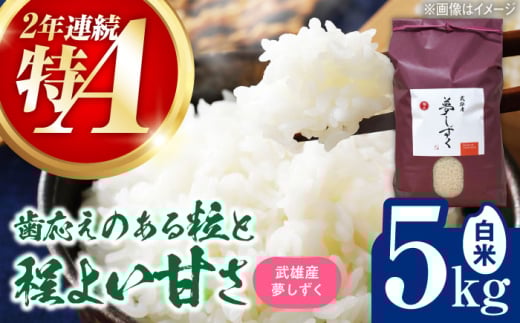 【特A評価獲得】令和7年産米 武雄市産 夢しずく 5kg /株式会社 y's company（utsu和ya） [UDX019]