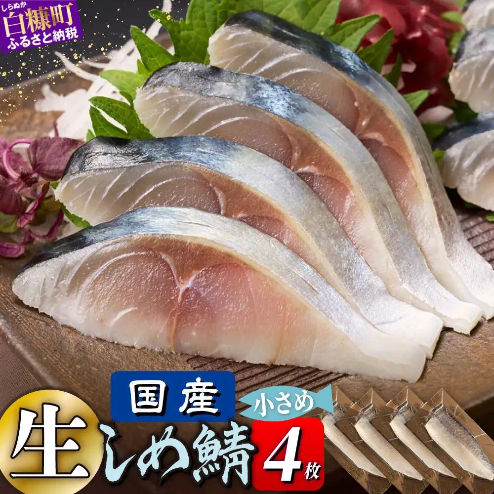 国産 しめ鯖 4枚 （お試し小サイズ） 料亭で味わうまるで「生」のようなしめ鯖をご自宅で。ふるさと納税 北海道 魚 海鮮 しめ鯖 〆鯖 シメサバ しめさば ふるさと納税 魚 北海道 〆鯖 しめさば シメサバ 〆サバ ふるさと 鯖 小分け おつまみ 酒の肴 日本酒 酒 魚介 海鮮 冷凍 国産 人気 訳あり 白糠町_A008-1832-30