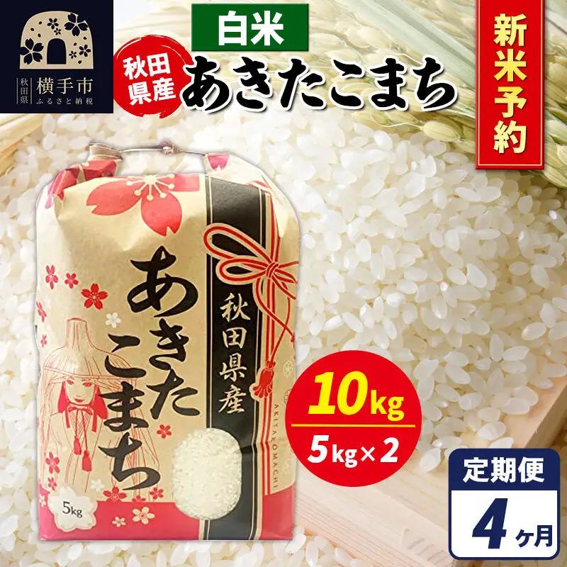 《新米》《定期便4ヶ月》あきたこまち 一等米 10kg（5kg×2袋）【白米】秋田県産 こまちライン