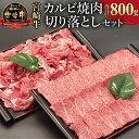 【ふるさと納税】《レビューキャンペーン》 宮崎牛 カルビ焼肉・切り落とし セット 計800g 黒毛和牛 和牛 焼肉 お肉 肉 国産牛 国産 カルビ 切り落し 柔らかい 料理 カルビ丼 牛丼 野菜炒め カレー 肉じゃが 炒め物 普段使い ご褒美 ギフト 冷凍 宮崎県 宮崎市 送料無料