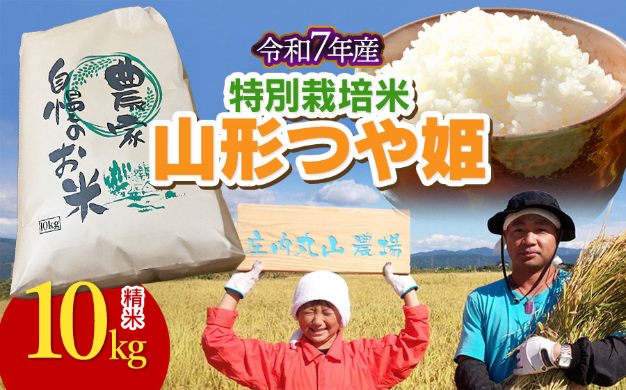 【令和7年産】特別栽培米つや姫 精米 10kg (10kg×1袋)　山形県鶴岡市　庄内丸山農場　| つやひめ 10キロ 米どころ 庄内米 ブランド米 米 コメ こめ 精米 ご飯 ごはん 美味しい お取