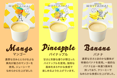 MOTTAINAI ジェラート3種（マンゴー・パイナップル・バナナ各2個入り）　6個セット